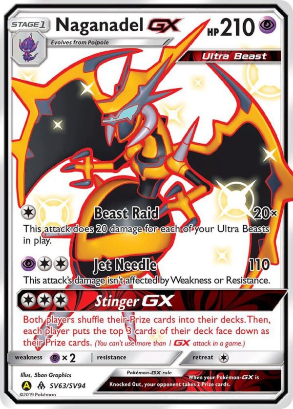 Naganadel GX SV63/SV94 Holofoil Hidden Fates: Shiny Vault Naganadel GX SV63/SV94 Holofoil Hidden Fates: Shiny Vault