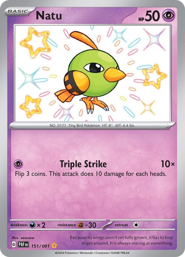 Natu 151/091 Holofoil SV: Paldean Fates