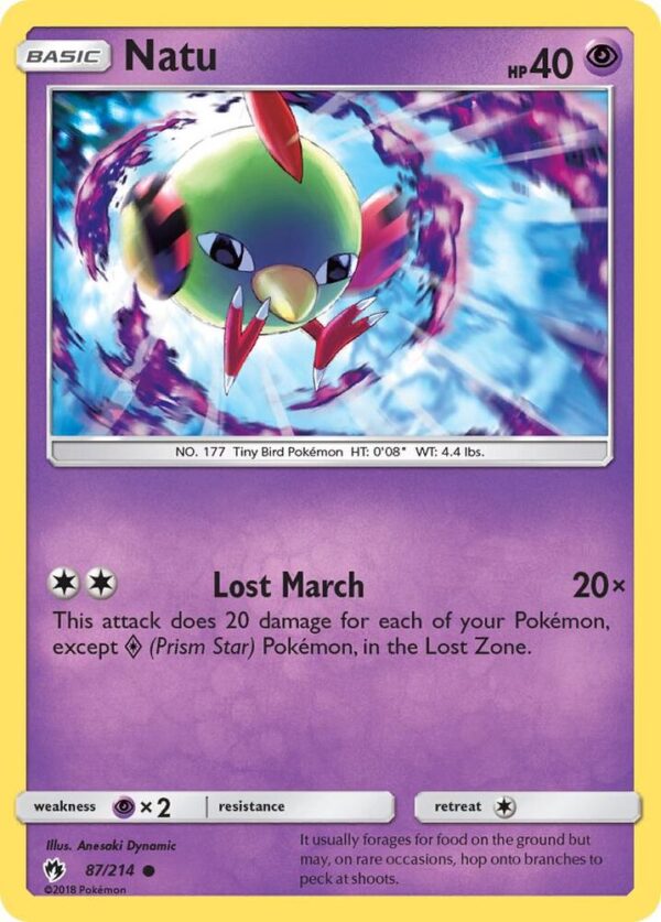 Natu 87/214 Normal SM – Lost Thunder Natu 87/214 Normal SM – Lost Thunder