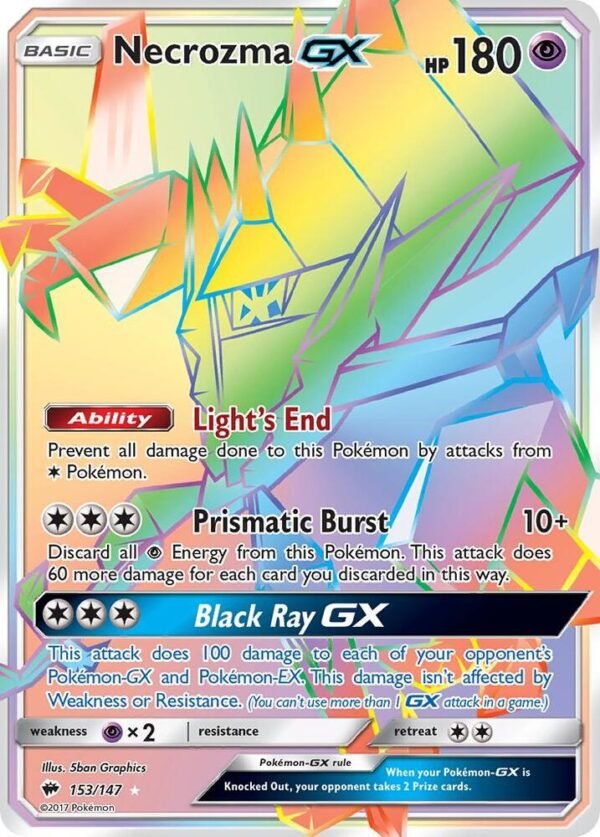Necrozma GX (Secret) 153/147 Holofoil SM – Burning Shadows Necrozma GX (Secret) 153/147 Holofoil SM – Burning Shadows