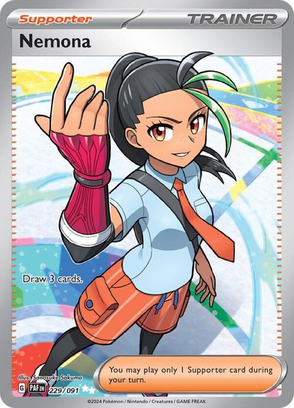 Nemona 229/091 Holofoil SV: Paldean Fates Nemona 229/091 Holofoil SV: Paldean Fates
