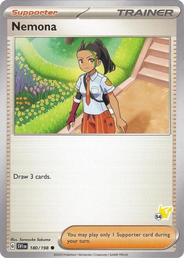 Nemona Pikachu 54 180/198 Normal Battle Academy 2024
