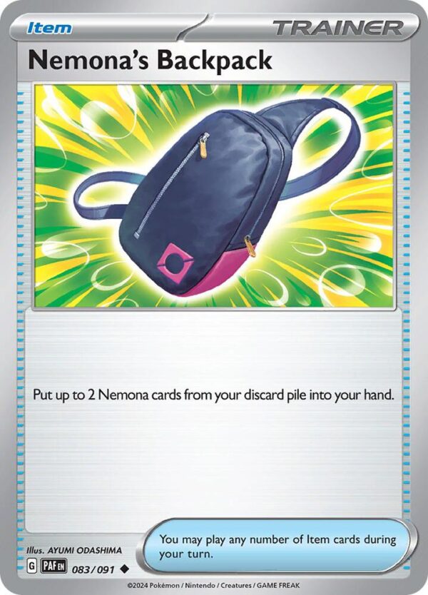 Nemona’s Backpack 083/091 Normal SV: Paldean Fates