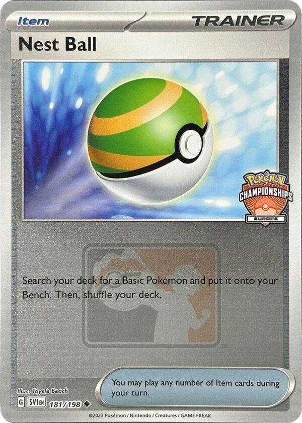 Nest Ball 181/198 (Europe Championships) Reverse Holofoil League & Championship Cards