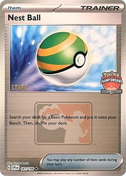 Nest Ball 181/198 (North America Championships) [Staff] Reverse Holofoil League & Championship Cards
