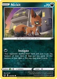 Nickit | 125/202 | Reverse Holofoil | SWSH01: Sword & Shield Base Set Nickit | 125/202 | Reverse Holofoil | SWSH01: Sword & Shield Base Set