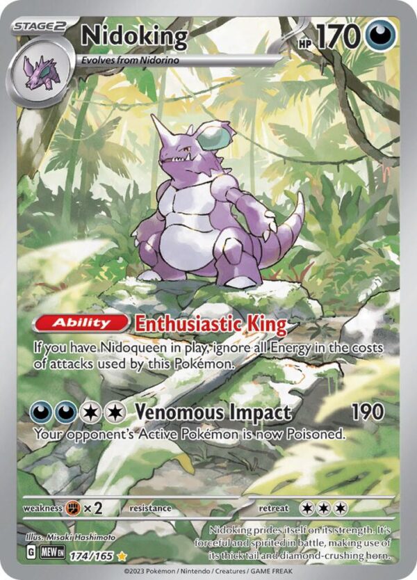 Nidoking 174/165 Holofoil SV: Scarlet & Violet 151 Nidoking 174/165 Holofoil SV: Scarlet & Violet 151