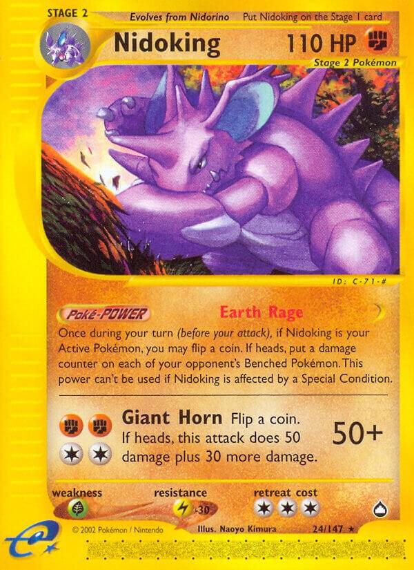 Nidoking (24) 024/147 Reverse Holofoil Aquapolis