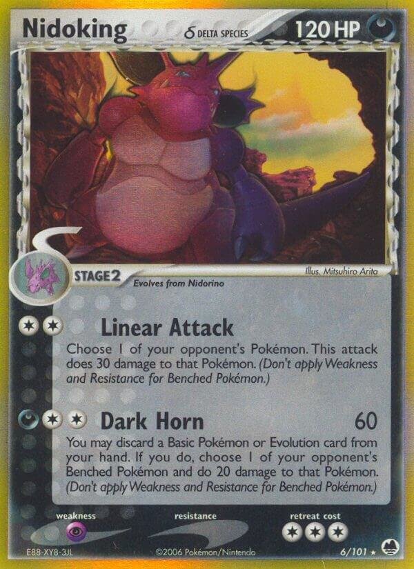 Nidoking (Delta Species) 6/101 Holofoil Dragon Frontiers Nidoking (Delta Species) 6/101 Holofoil Dragon Frontiers
