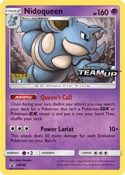 Nidoqueen SM160 (Prerelease) [Staff] Holofoil SM Promos