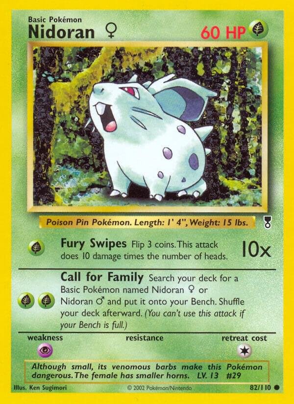 Nidoran F 082/110 Reverse Holofoil Legendary Collection