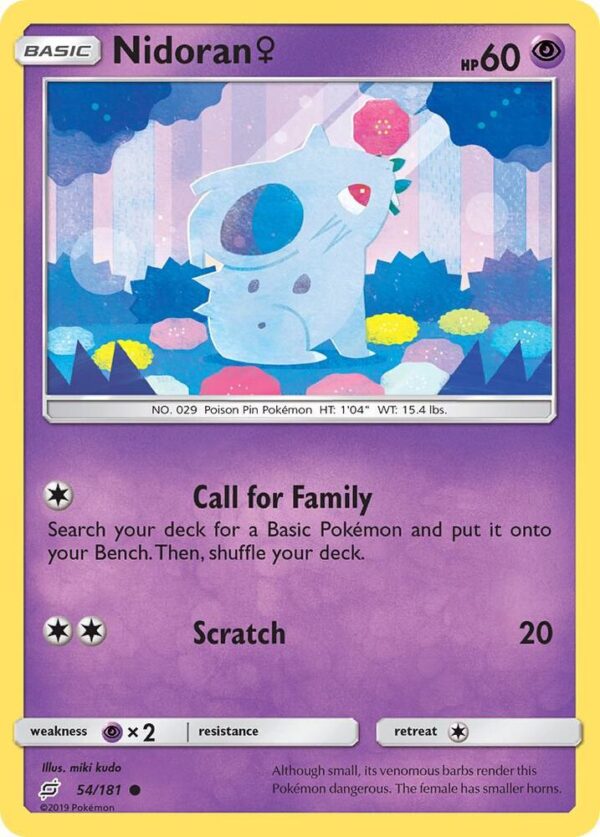 Nidoran F 54/181 Normal SM – Team Up Nidoran F 54/181 Normal SM – Team Up