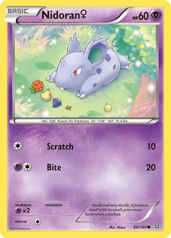 Nidoran (F) 66/160 Normal XY – Primal Clash Nidoran (F) 66/160 Normal XY – Primal Clash