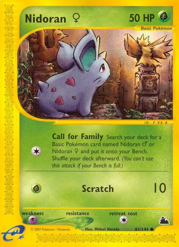Nidoran F (81) 081/144 Reverse Holofoil Skyridge Nidoran F (81) 081/144 Reverse Holofoil Skyridge