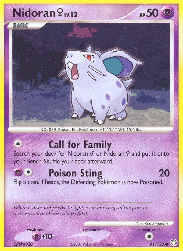 Nidoran F 91/123 Normal Mysterious Treasures
