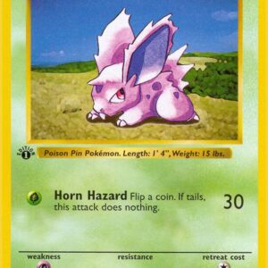 Nidoran M 055/102 1st Edition Base Set (Shadowless)