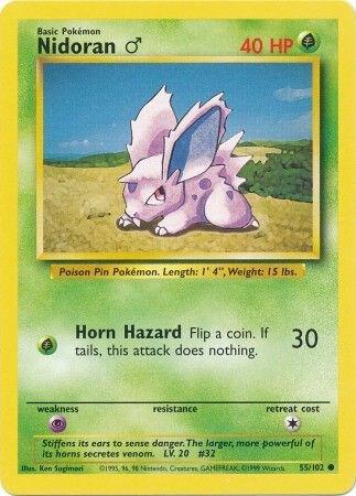 Nidoran M 055/102 Normal Base Set