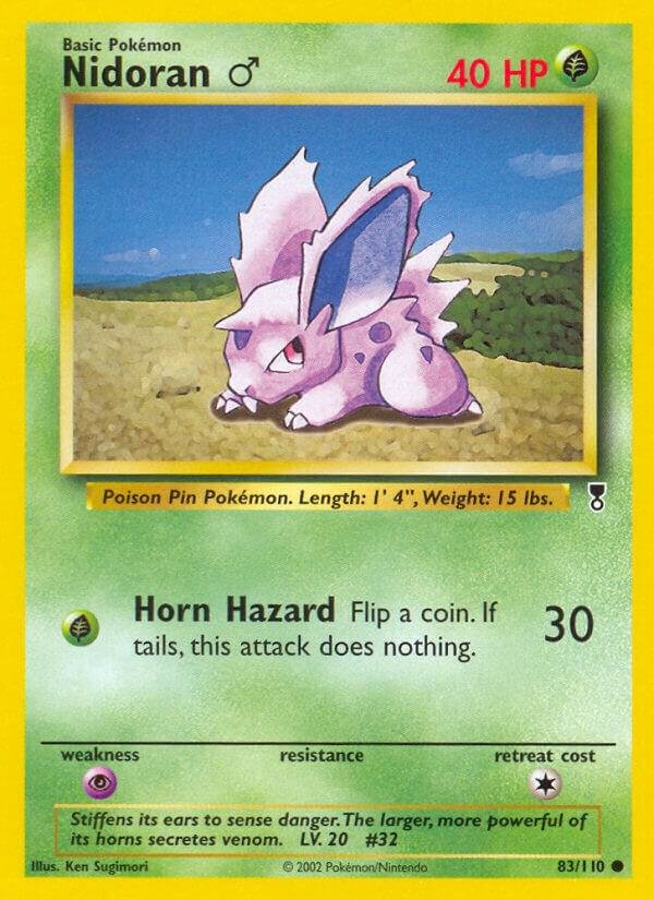 Nidoran M 083/110 Reverse Holofoil Legendary Collection