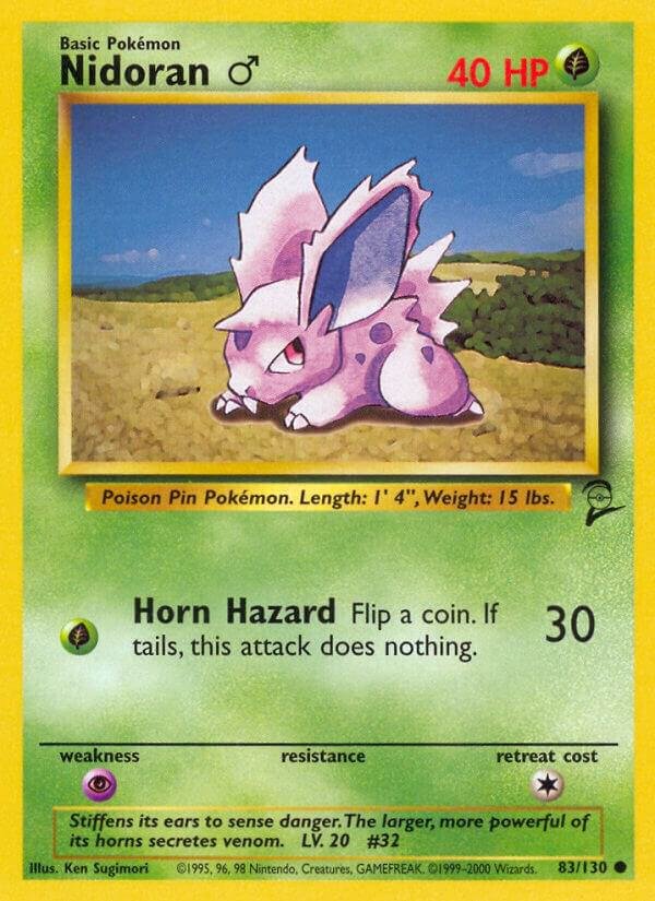 Nidoran M 083/130 Normal Base Set 2