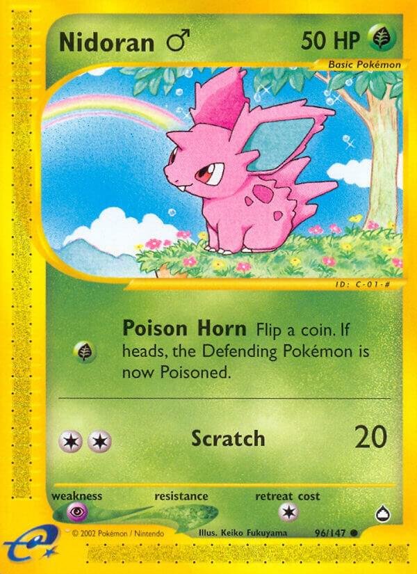 Nidoran M 096/147 Reverse Holofoil Aquapolis Nidoran M 096/147 Reverse Holofoil Aquapolis