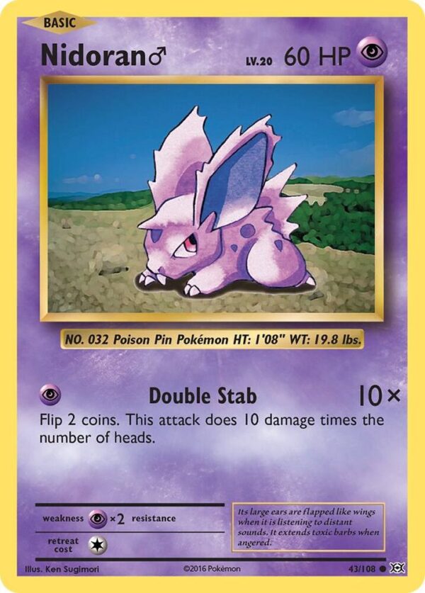 Nidoran M 43/108 Normal XY – Evolutions