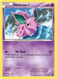 Nidoran M | 43/116 | Reverse Holofoil | Plasma Freeze