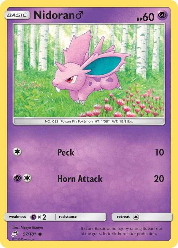 Nidoran M 57/181 Reverse Holofoil SM – Team Up