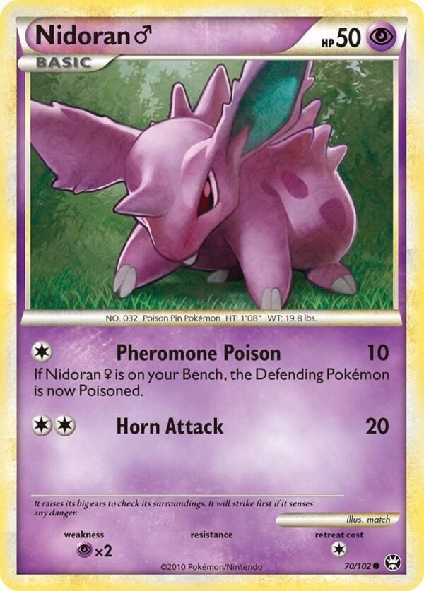 Nidoran M 70/102 Reverse Holofoil Triumphant