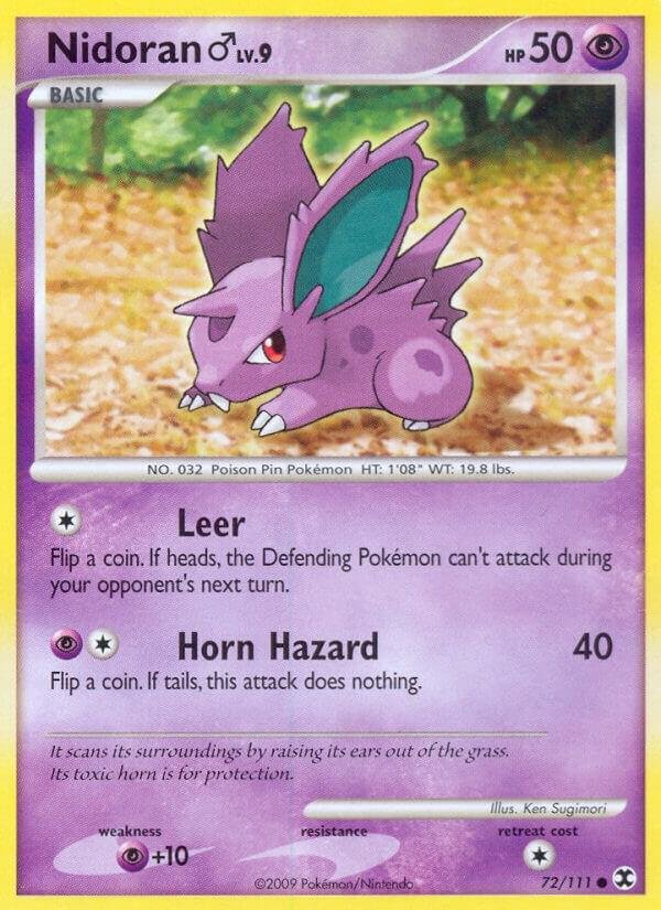 Nidoran M 72/111 Reverse Holofoil Rising Rivals Nidoran M 72/111 Reverse Holofoil Rising Rivals