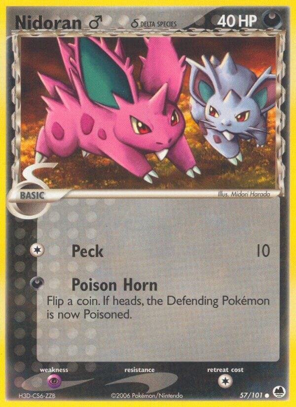 Nidoran M (Delta Species) 57/101 Normal Dragon Frontiers Nidoran M (Delta Species) 57/101 Normal Dragon Frontiers