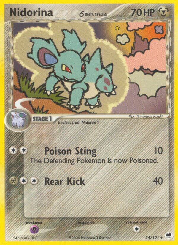 Nidorina (Delta Species) 34/101 Reverse Holofoil Dragon Frontiers