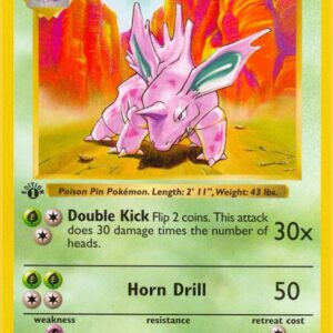 Nidorino 037/102 1st Edition Base Set (Shadowless)