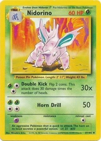 Nidorino 037/102 Normal Base Set