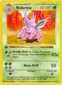 Nidorino | 037/102 | Unlimited | Base Set (Shadowless)