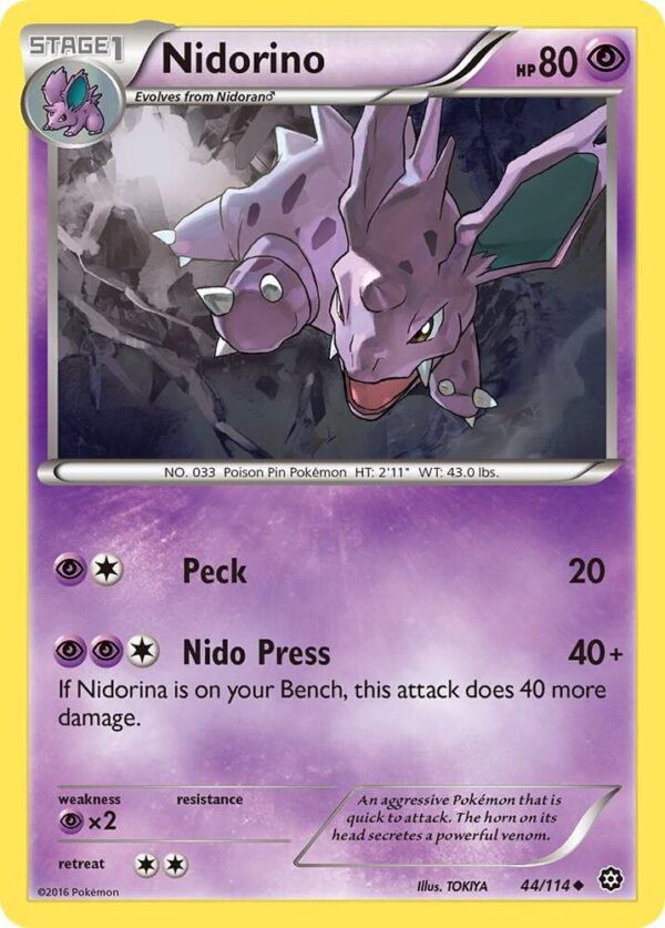 Nidorino 44/114 Normal XY – Steam Siege Nidorino 44/114 Normal XY – Steam Siege