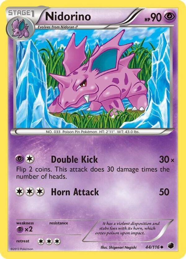 Nidorino 44/116 Reverse Holofoil Plasma Freeze
