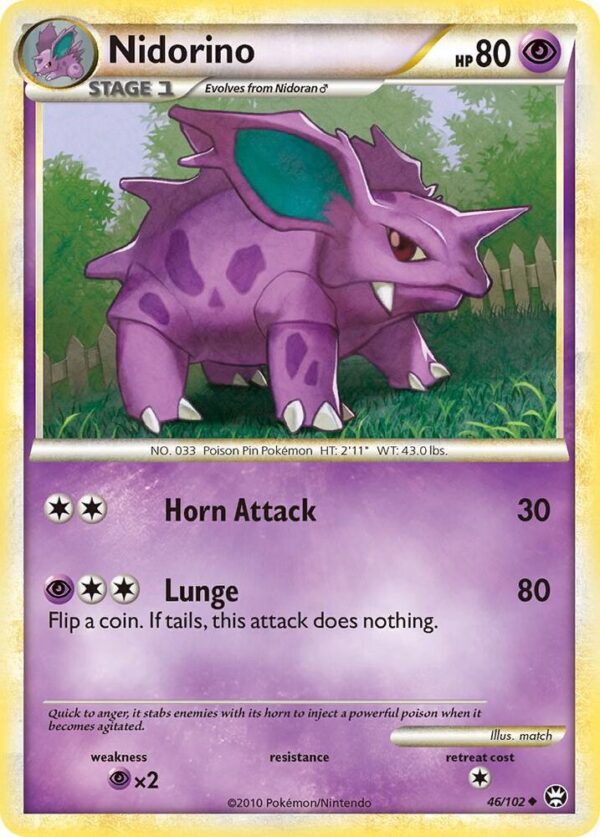 Nidorino 46/102 Reverse Holofoil Triumphant Nidorino 46/102 Reverse Holofoil Triumphant