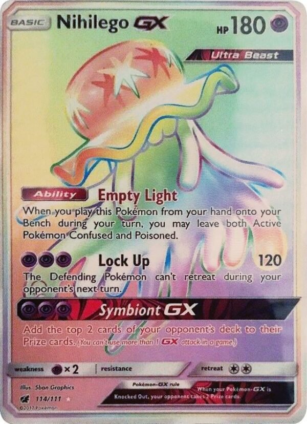 Nihilego GX (Secret) 114/111 Holofoil SM – Crimson Invasion Nihilego GX (Secret) 114/111 Holofoil SM – Crimson Invasion