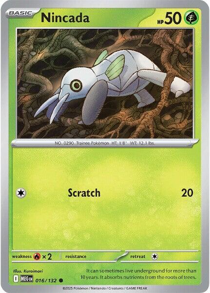 Nincada 016/132 Normal ME01: Mega Evolution Nincada 016/132 Normal ME01: Mega Evolution