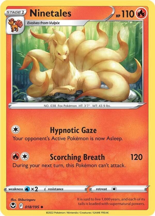 Ninetales 018/195 Normal SWSH12: Silver Tempest