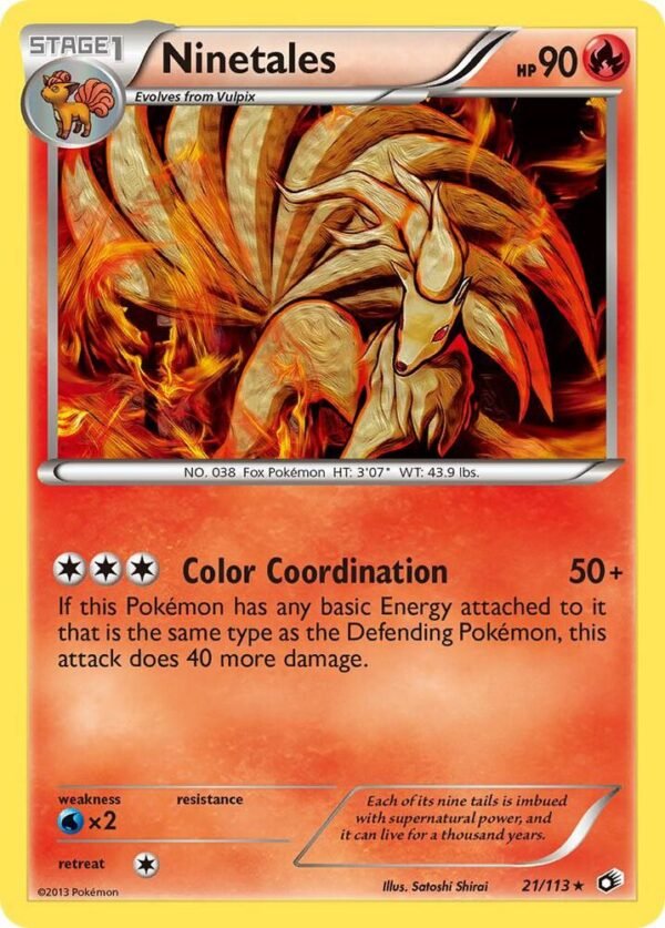 Ninetales 21/113 Reverse Holofoil Legendary Treasures Ninetales 21/113 Reverse Holofoil Legendary Treasures