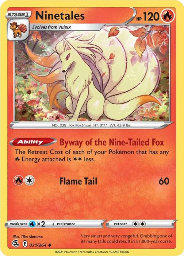 Ninetales (31) 031/264 Normal SWSH08: Fusion Strike Ninetales (31) 031/264 Normal SWSH08: Fusion Strike