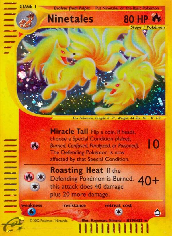 Ninetales (H19) H19/H32 Holofoil Aquapolis