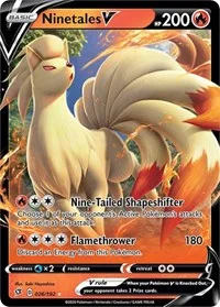 Ninetales V | 026/192 | Holofoil | SWSH02: Rebel Clash