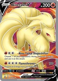 Ninetales V (Full Art) | 177/192 | Holofoil | SWSH02: Rebel Clash