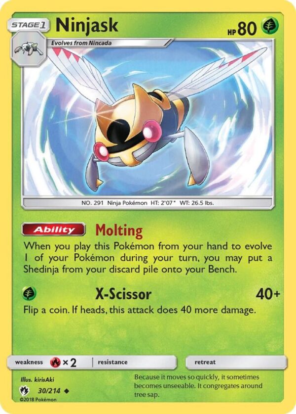 Ninjask 30/214 Reverse Holofoil SM – Lost Thunder Ninjask 30/214 Reverse Holofoil SM – Lost Thunder