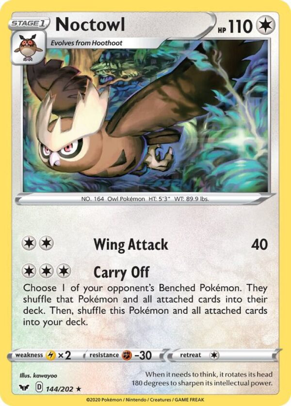 Noctowl 144/202 Normal SWSH01: Sword & Shield Base Set Noctowl 144/202 Normal SWSH01: Sword & Shield Base Set