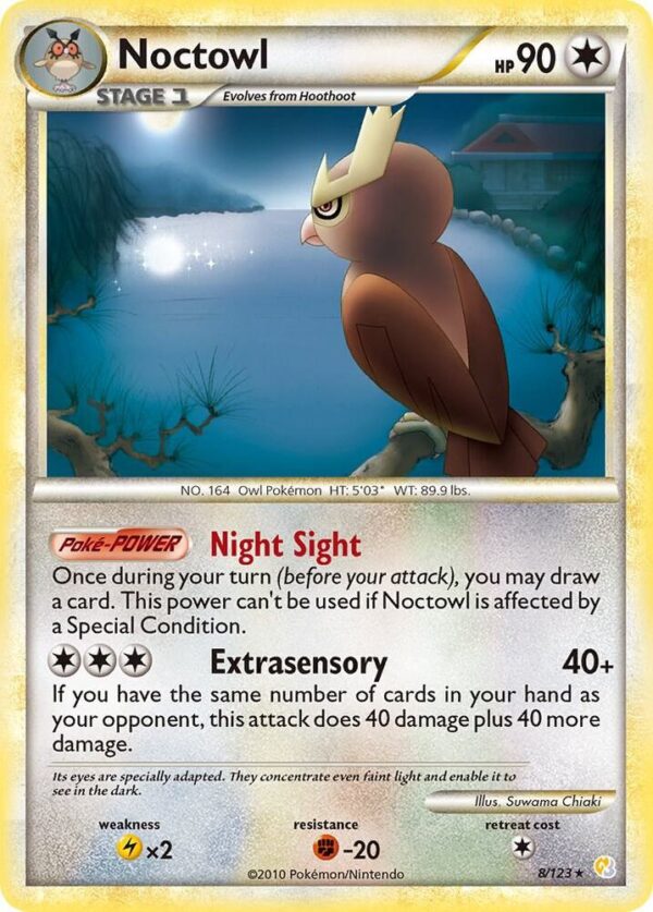 Noctowl 8/123 Reverse Holofoil HeartGold SoulSilver Noctowl 8/123 Reverse Holofoil HeartGold SoulSilver