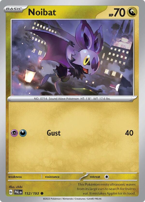 Noibat 152/193 Normal SV02: Paldea Evolved Noibat 152/193 Normal SV02: Paldea Evolved