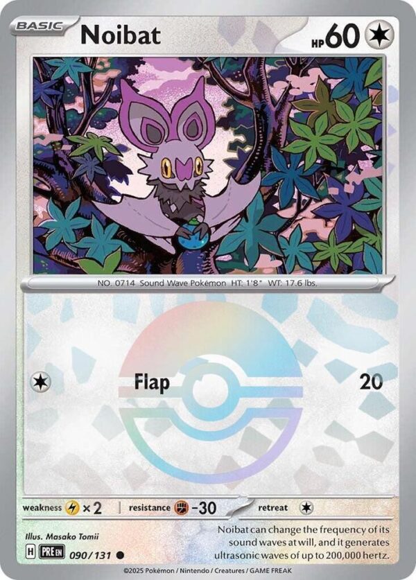 Noibat (Poke Ball Pattern) 090/131 Holofoil SV: Prismatic Evolutions